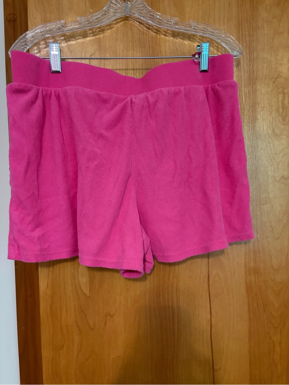 Juicy Couture Hot Pink Terry Cloth Lounge Shorts, Size 2XL Plus